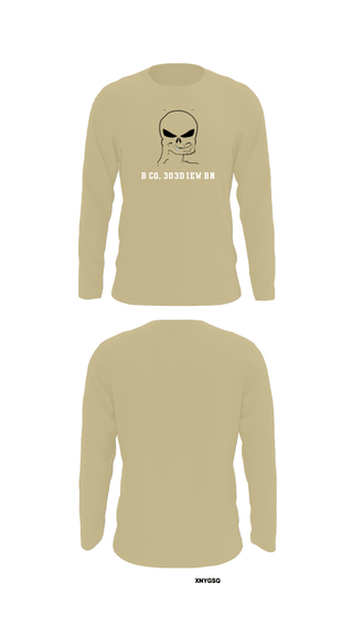 Long Sleeve Performance Shirt, B Co, 303d IEW BN, Army, Teamtime, Team time, sublimation, custom sports apparel, team uniforms, spirit wear, spiritwear, sports uniforms, custom shirts, team store, custom team store, fundraiser sports, apparel fundraiser