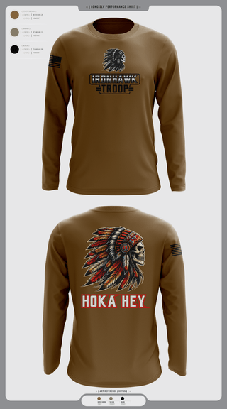 Long Sleeve Performance Shirt, Comanche Squad, Army, Teamtime, Team time, sublimation, custom sports apparel, team uniforms, spirit wear, spiritwear, sports uniforms, custom shirts, team store, custom team store, fundraiser sports, apparel fundraiser