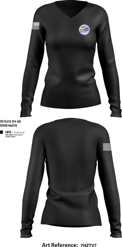 POLARS 40984868 Women's Long Sleeve V-neck Shirt - 100