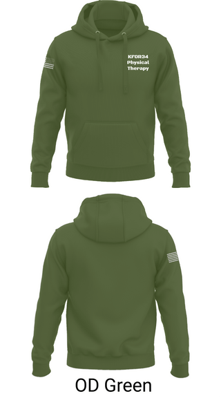 Hoodie, KFOR34 Physical Therapy, Army, Teamtime, Team time, sublimation, custom sports apparel, team uniforms, spirit wear, spiritwear, sports uniforms, custom shirts, team store, custom team store, fundraiser sports, apparel fundraiser