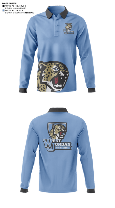 West Jordan High School Golf 27637623 Long Sleeve Performance Polo - 41