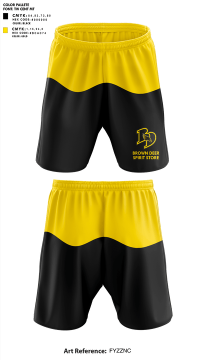 Brown Deer High School 85549298 Athletic Shorts With Pockets - 1
