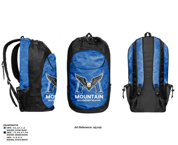 Gear Bag, R.E. Mountain Secondary School, Spirit Store, Teamtime, Team time, sublimation, custom sports apparel, team uniforms, spirit wear, spiritwear, sports uniforms, custom shirts, team store, custom team store, fundraiser sports, apparel fundraiser