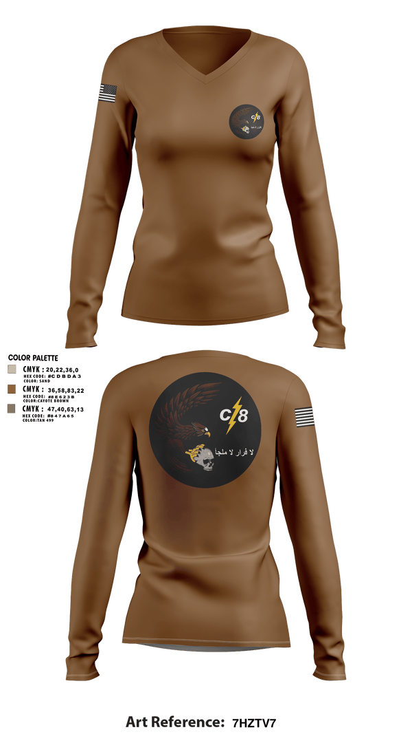 Womens Long Sleeve Vneck Shirt, CHARGERCrusher C8, , Teamtime, Team time, sublimation, custom sports apparel, team uniforms, spirit wear, spiritwear, sports uniforms, custom shirts, team store, custom team store, fundraiser sports, apparel fundraiser
