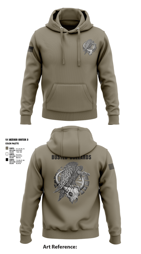 Hoodie, CREW 3 BUSTED BUZZARDS, Army, Teamtime, Team time, sublimation, custom sports apparel, team uniforms, spirit wear, spiritwear, sports uniforms, custom shirts, team store, custom team store, fundraiser sports, apparel fundraiser