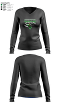 Chippewa Youth Hockey 90833189 Women's Long Sleeve V-neck Shirt -1 11