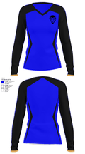 Quincy Senior High School Track 86814708 Women's Long Sleeve V-neck Shirt - 28