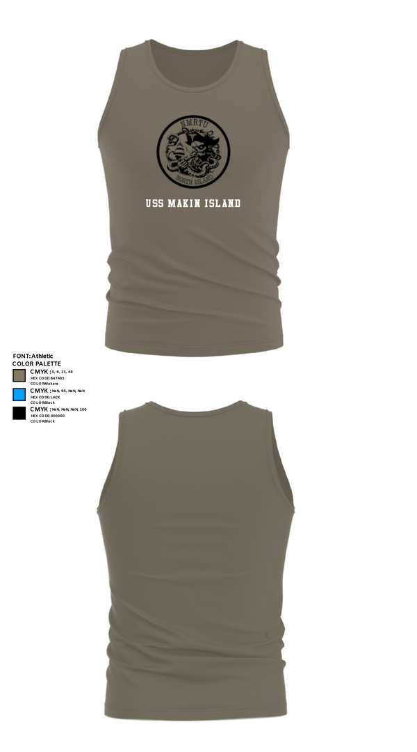 Tank Top, USS MAKIN ISLAND, Navy, Teamtime, Team time, sublimation, custom sports apparel, team uniforms, spirit wear, spiritwear, sports uniforms, custom shirts, team store, custom team store, fundraiser sports, apparel fundraiser