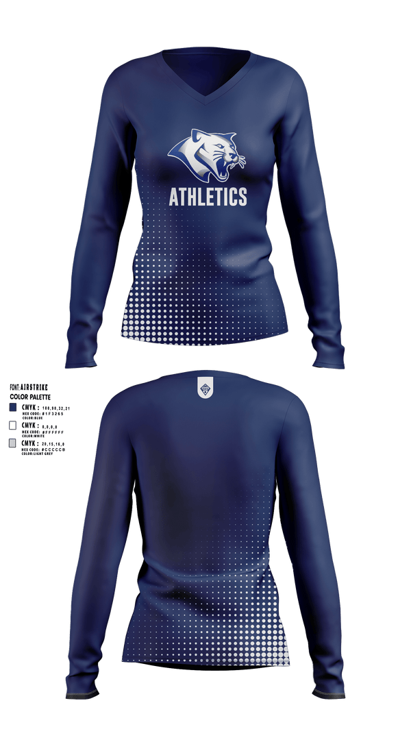 Womens Long Sleeve Vneck Shirt, Thornton Middle School, Men's Soccer, Teamtime, Team time, sublimation, custom sports apparel, team uniforms, spirit wear, spiritwear, sports uniforms, custom shirts, team store, custom team store, fundraiser sports, apparel fundraiser