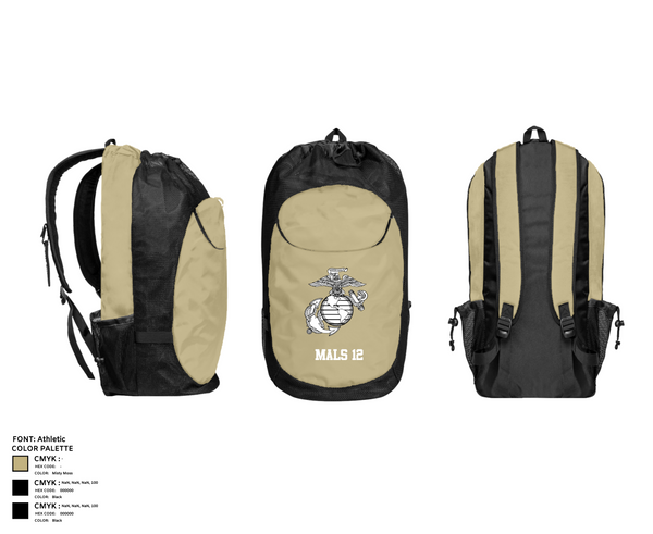 Gear Bag, Mals 12, Marines, Teamtime, Team time, sublimation, custom sports apparel, team uniforms, spirit wear, spiritwear, sports uniforms, custom shirts, team store, custom team store, fundraiser sports, apparel fundraiser