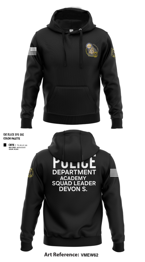 Hoodie, Police Department Academy, , Teamtime, Team time, sublimation, custom sports apparel, team uniforms, spirit wear, spiritwear, sports uniforms, custom shirts, team store, custom team store, fundraiser sports, apparel fundraiser