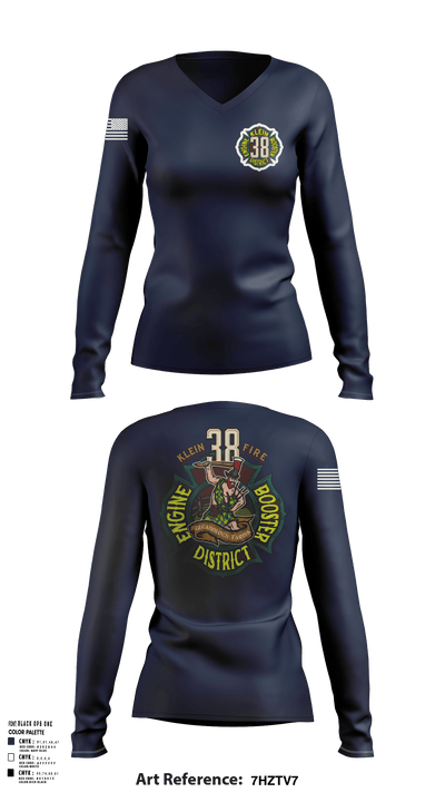Klein Fire 38 11019570 Women's Long Sleeve V-neck Shirt - 158