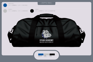 Duffle Bag, Steam Academy at McCluer South Berkeley, Spirit Store, Teamtime, Team time, sublimation, custom sports apparel, team uniforms, spirit wear, spiritwear, sports uniforms, custom shirts, team store, custom team store, fundraiser sports, apparel fundraiser