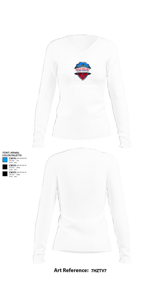 Womens Long Sleeve Vneck Shirt, Hole Heart Home Services, , Teamtime, Team time, sublimation, custom sports apparel, team uniforms, spirit wear, spiritwear, sports uniforms, custom shirts, team store, custom team store, fundraiser sports, apparel fundraiser