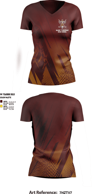 Womens Short Sleeve Vneck Shirt, Mark T Sheehan High School Field Hockey, Field Hockey, Teamtime, Team time, sublimation, custom sports apparel, team uniforms, spirit wear, spiritwear, sports uniforms, custom shirts, team store, custom team store, fundraiser sports, apparel fundraiser