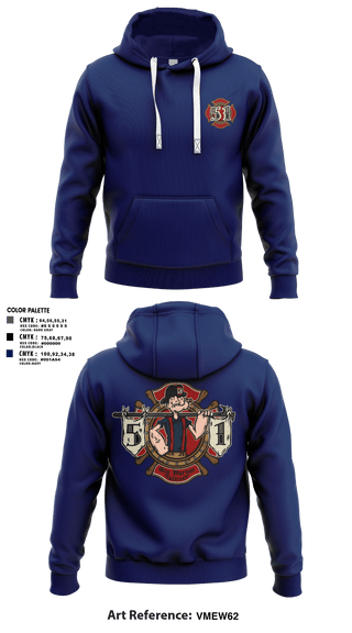 Hoodie, Station 51, Fire Department, Teamtime, Team time, sublimation, custom sports apparel, team uniforms, spirit wear, spiritwear, sports uniforms, custom shirts, team store, custom team store, fundraiser sports, apparel fundraiser