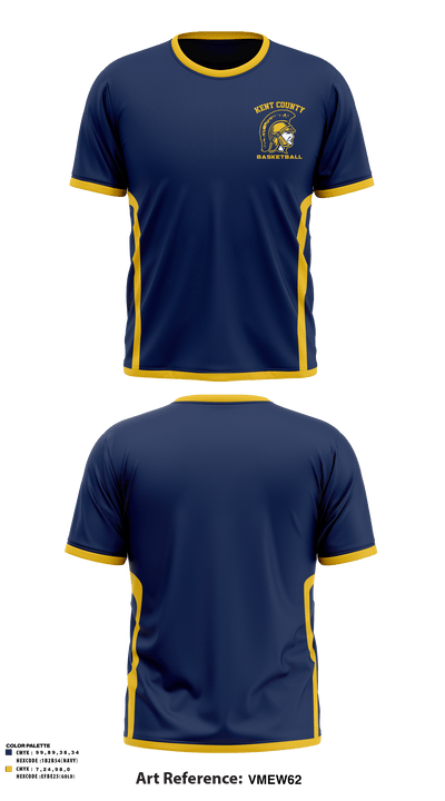 Kent County High School Basketball 74616649 Short Sleeve Performance Shirt - 1