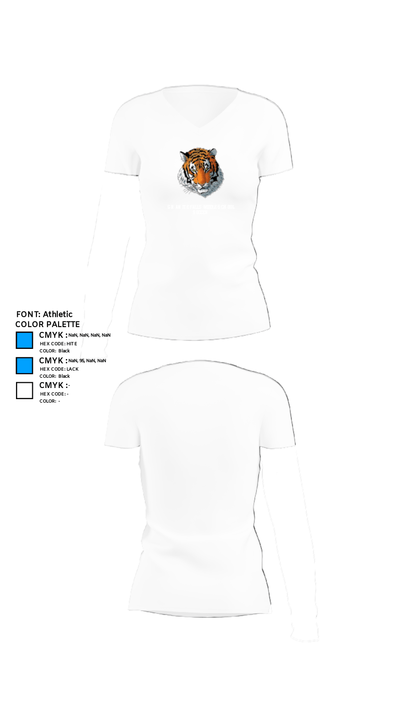 Granite Falls Middle School Soccer 39845598 Women's Short Sleeve V-neck Shirt - 18
