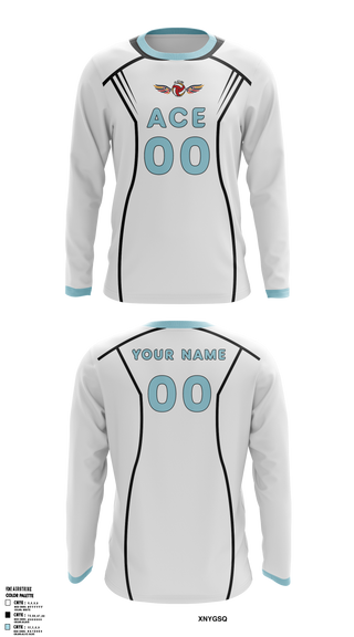Long Sleeve Performance Shirt, ACE Volleyball Club, Men's Volleyball, Teamtime, Team time, sublimation, custom sports apparel, team uniforms, spirit wear, spiritwear, sports uniforms, custom shirts, team store, custom team store, fundraiser sports, apparel fundraiser