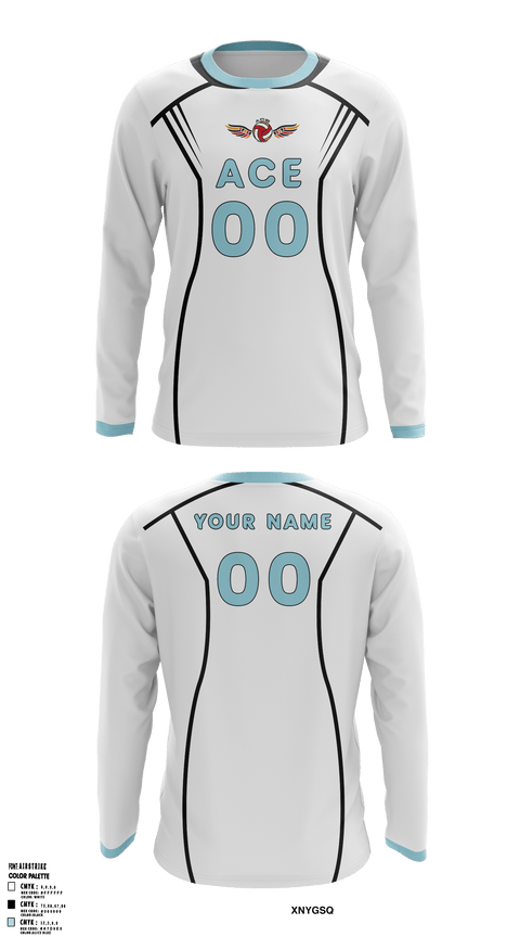 Long Sleeve Performance Shirt, ACE Volleyball Club, Men's Volleyball, Teamtime, Team time, sublimation, custom sports apparel, team uniforms, spirit wear, spiritwear, sports uniforms, custom shirts, team store, custom team store, fundraiser sports, apparel fundraiser