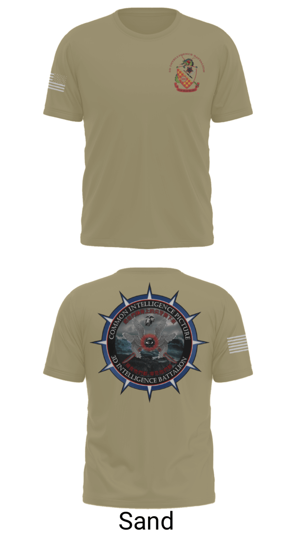 Short Sleeve Performance Shirt, 3rd Intelligence Battalion, Marines, Teamtime, Team time, sublimation, custom sports apparel, team uniforms, spirit wear, spiritwear, sports uniforms, custom shirts, team store, custom team store, fundraiser sports, apparel fundraiser