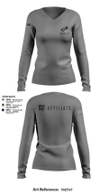 CrossFit Diamond Steel 93169712 Women's Long Sleeve V-neck Shirt -1 1