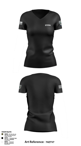 Womens Short Sleeve Vneck Shirt, STFPA, Police, Teamtime, Team time, sublimation, custom sports apparel, team uniforms, spirit wear, spiritwear, sports uniforms, custom shirts, team store, custom team store, fundraiser sports, apparel fundraiser