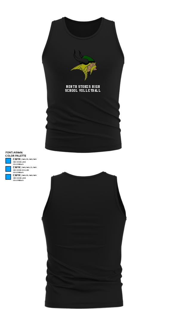 Tank Top, North Stokes High School Volleyball, Women's Volleyball, Teamtime, Team time, sublimation, custom sports apparel, team uniforms, spirit wear, spiritwear, sports uniforms, custom shirts, team store, custom team store, fundraiser sports, apparel fundraiser