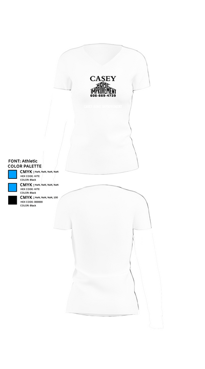Casey home improvement 45702789 Women's Short Sleeve V-neck Shirt - 18