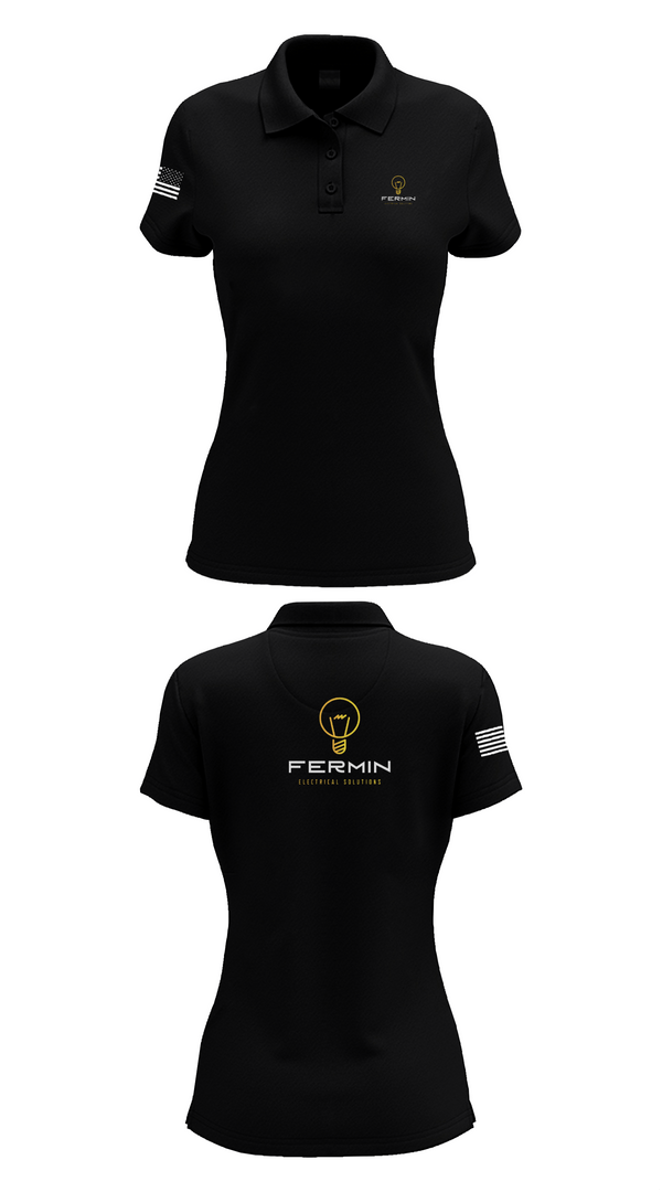 Womens Short Sleeve Performance Polo, Fermin Electrical Solutions, , Teamtime, Team time, sublimation, custom sports apparel, team uniforms, spirit wear, spiritwear, sports uniforms, custom shirts, team store, custom team store, fundraiser sports, apparel fundraiser