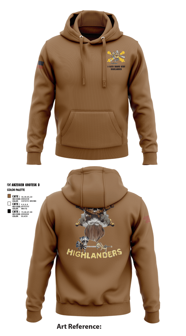 Hoodie, Bravo 1-119th FA, , Teamtime, Team time, sublimation, custom sports apparel, team uniforms, spirit wear, spiritwear, sports uniforms, custom shirts, team store, custom team store, fundraiser sports, apparel fundraiser