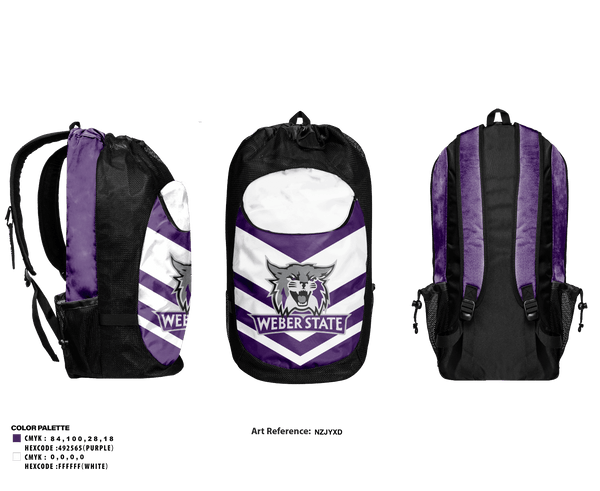 Gear Bag, Weber State University Golf, Golf, Teamtime, Team time, sublimation, custom sports apparel, team uniforms, spirit wear, spiritwear, sports uniforms, custom shirts, team store, custom team store, fundraiser sports, apparel fundraiser