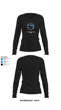 Geronimo High School Cheer 21079944 Women's Long Sleeve V-neck Shirt - 34