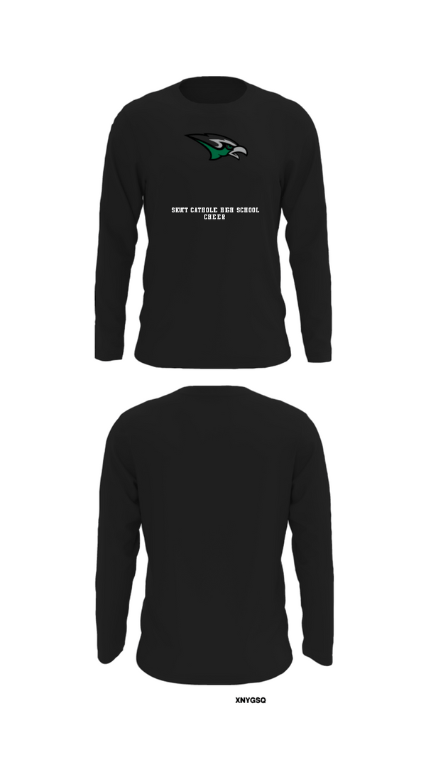 Long Sleeve Performance Shirt, Skutt Catholic High School Cheer, Cheer, Teamtime, Team time, sublimation, custom sports apparel, team uniforms, spirit wear, spiritwear, sports uniforms, custom shirts, team store, custom team store, fundraiser sports, apparel fundraiser