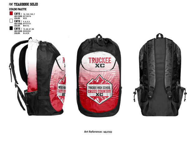 Gear Bag, Truckee Cross Country, Cross Country, Teamtime, Team time, sublimation, custom sports apparel, team uniforms, spirit wear, spiritwear, sports uniforms, custom shirts, team store, custom team store, fundraiser sports, apparel fundraiser