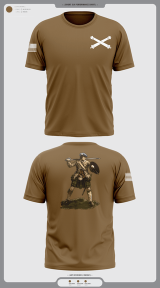 Short Sleeve Performance Shirt, B BRTY 119th FA, National Guard, Teamtime, Team time, sublimation, custom sports apparel, team uniforms, spirit wear, spiritwear, sports uniforms, custom shirts, team store, custom team store, fundraiser sports, apparel fundraiser