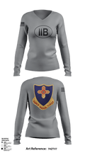 410th regiment 28429232 Women's Long Sleeve V-neck Shirt - 2