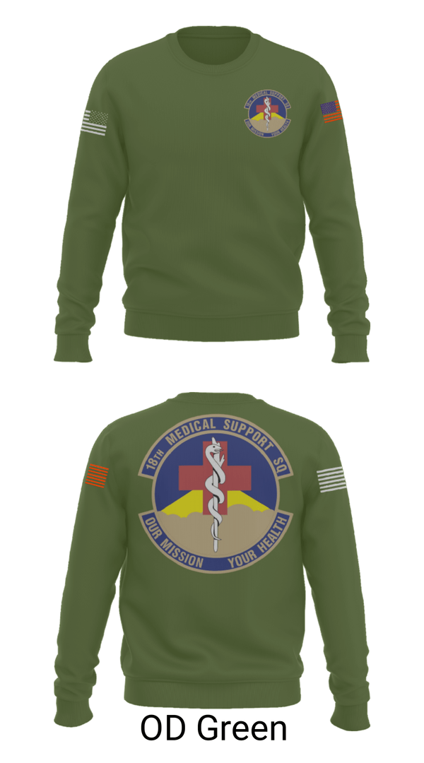Crew Neck Sweatshirt, 18 MDSS, Air Force, Teamtime, Team time, sublimation, custom sports apparel, team uniforms, spirit wear, spiritwear, sports uniforms, custom shirts, team store, custom team store, fundraiser sports, apparel fundraiser