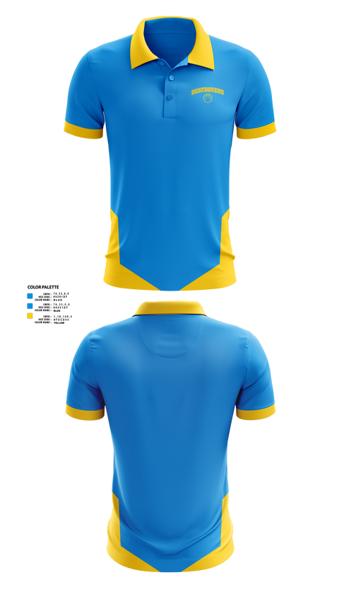 Short Sleeve Performance Polo, Destroyers, Men's Basketball, Teamtime, Team time, sublimation, custom sports apparel, team uniforms, spirit wear, spiritwear, sports uniforms, custom shirts, team store, custom team store, fundraiser sports, apparel fundraiser