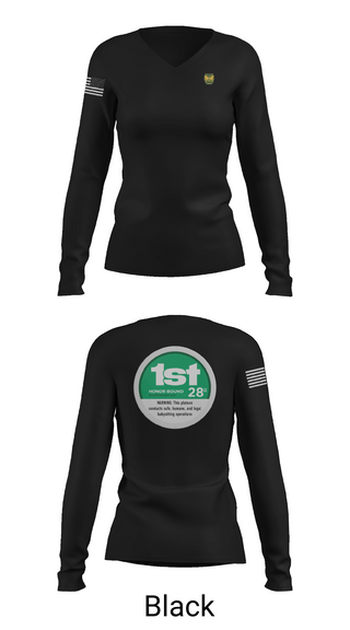 Womens Long Sleeve Vneck Shirt, 28th MP Company, National Guard, Teamtime, Team time, sublimation, custom sports apparel, team uniforms, spirit wear, spiritwear, sports uniforms, custom shirts, team store, custom team store, fundraiser sports, apparel fundraiser