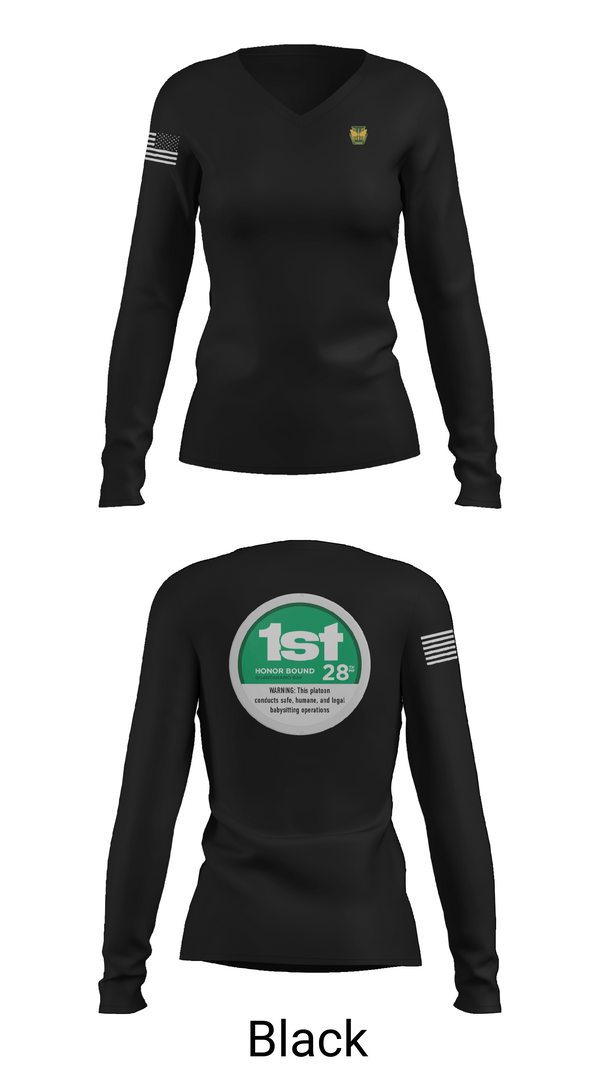 Womens Long Sleeve Vneck Shirt, 28th MP Company, National Guard, Teamtime, Team time, sublimation, custom sports apparel, team uniforms, spirit wear, spiritwear, sports uniforms, custom shirts, team store, custom team store, fundraiser sports, apparel fundraiser