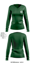 Burley High School Band 49508417 Women's Long Sleeve V-neck Shirt - 1 (2)