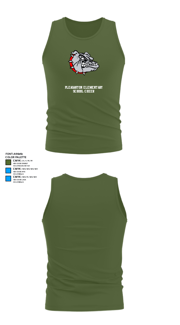 Tank Top, Pleasanton Elementary School Cheer, Cheer, Teamtime, Team time, sublimation, custom sports apparel, team uniforms, spirit wear, spiritwear, sports uniforms, custom shirts, team store, custom team store, fundraiser sports, apparel fundraiser