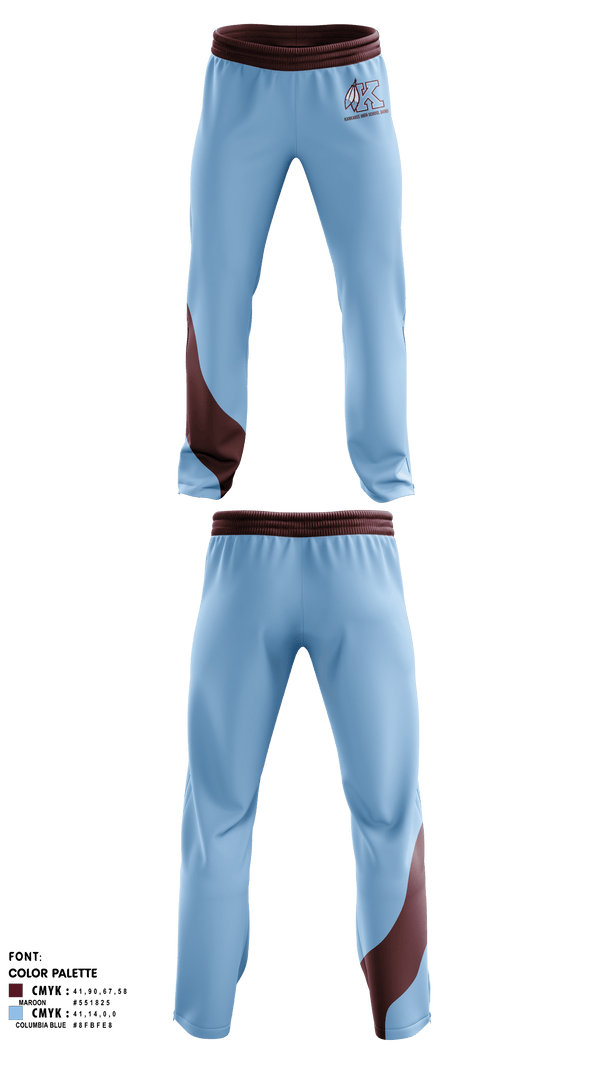 Sweatpants, Kankakee High School Band, Spirit Store, Teamtime, Team time, sublimation, custom sports apparel, team uniforms, spirit wear, spiritwear, sports uniforms, custom shirts, team store, custom team store, fundraiser sports, apparel fundraiser