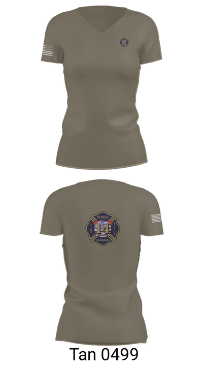 Tony Volunteer Fire Department 50569344 Women's Short Sleeve V-neck Shirt - 68