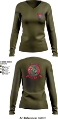MAG-42 VMA-133 60916507 Women's Long Sleeve V-neck Shirt - 1