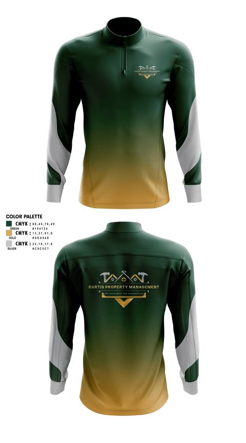 Quarter Zip Jacket, Curtis Property Management, , Teamtime, Team time, sublimation, custom sports apparel, team uniforms, spirit wear, spiritwear, sports uniforms, custom shirts, team store, custom team store, fundraiser sports, apparel fundraiser