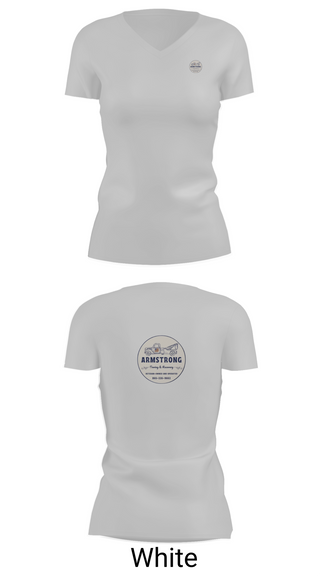 Womens Short Sleeve Vneck Shirt, Armstrong Towing & Recovery LLC, , Teamtime, Team time, sublimation, custom sports apparel, team uniforms, spirit wear, spiritwear, sports uniforms, custom shirts, team store, custom team store, fundraiser sports, apparel fundraiser