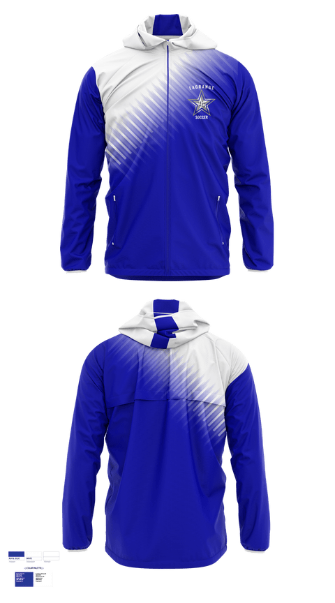 Windbreaker, Lagrange High School Soccer, Women's Soccer, Teamtime, Team time, sublimation, custom sports apparel, team uniforms, spirit wear, spiritwear, sports uniforms, custom shirts, team store, custom team store, fundraiser sports, apparel fundraiser