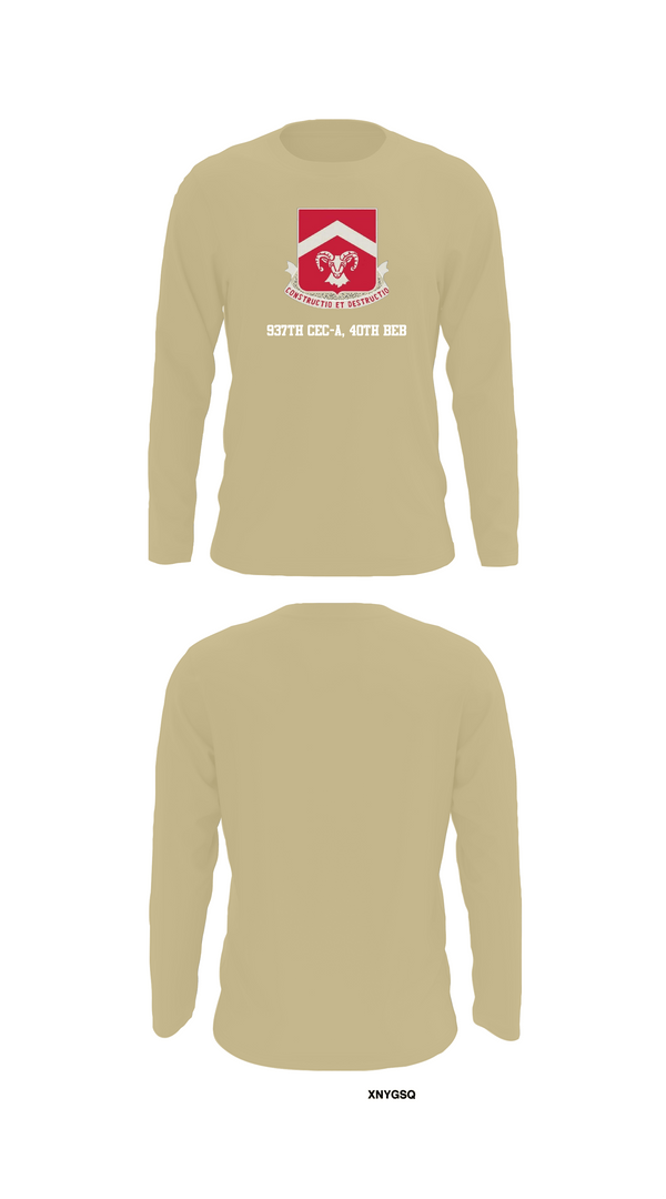 Long Sleeve Performance Shirt, 937th CEC-A, 40th BEB, Army, Teamtime, Team time, sublimation, custom sports apparel, team uniforms, spirit wear, spiritwear, sports uniforms, custom shirts, team store, custom team store, fundraiser sports, apparel fundraiser